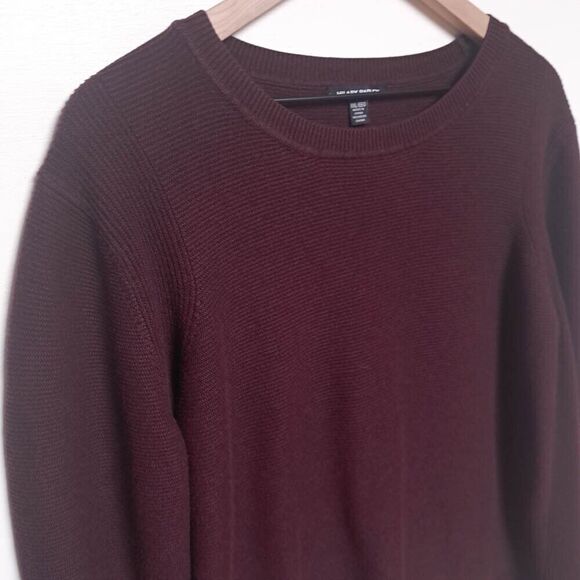 Hilary Radley Womens 2fer Long Sleeve Sweater Sz XXL Burgundy Wine Ribbed Tunic - Picture 3 of 8